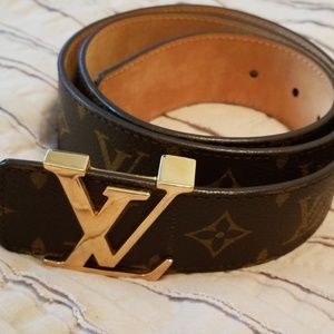 Mens Louis Vuitton Monogram Belt size 36